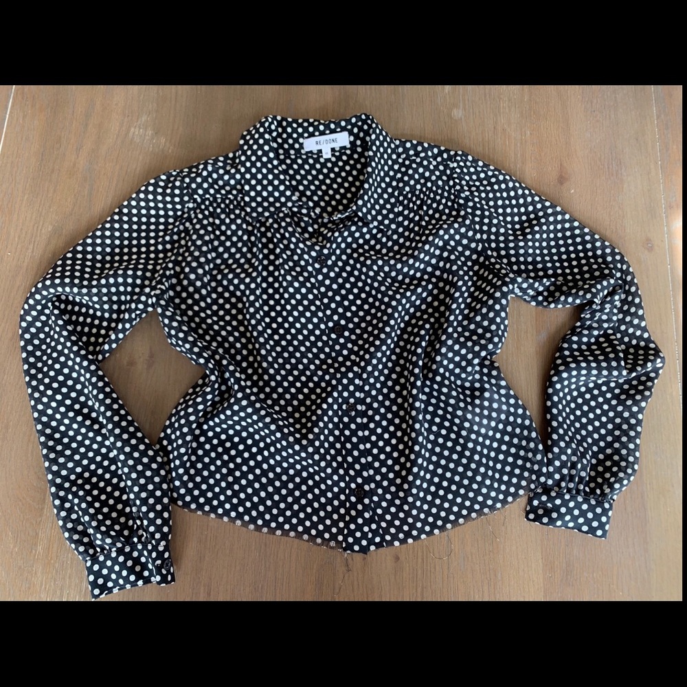 Re/ Done Polka Dot Blouse